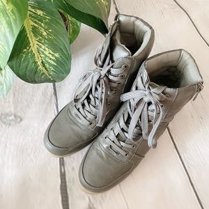 Ankle Wedge Boots Winter Booties - Grey Size 8